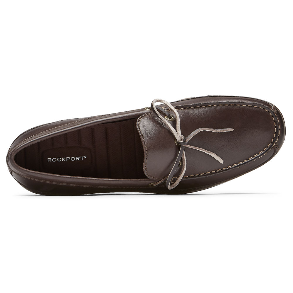 Rockport Singapore Mens Loafers - Malcom Tie Brown - BI6759218